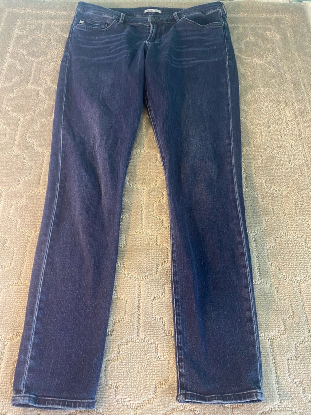 Dear John Jeans Size 31 Dark Wash Mid Rise Straight Leg Stretch Denim Womens (L) - Picture 2 of 8